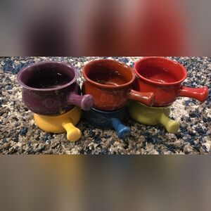 Colorful Ceramic Soup Bowls Set